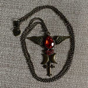 BNWOT Betsey Johnson Gothic Cross Necklace